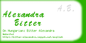 alexandra bitter business card